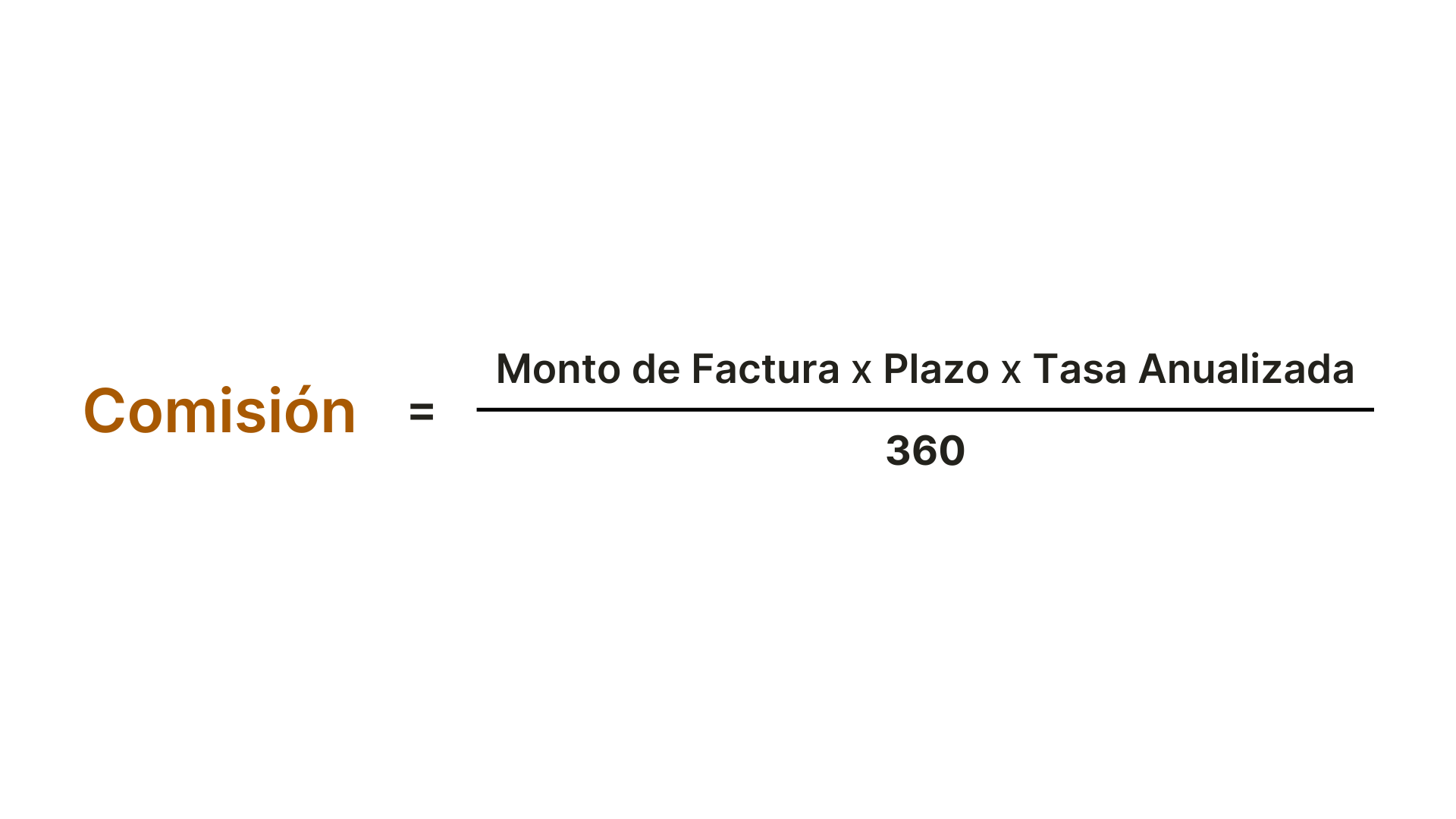 Fórmula comisión